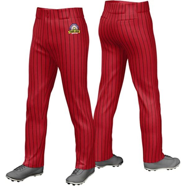 Open Bottom Pinstripe Elastic Baseball Pant