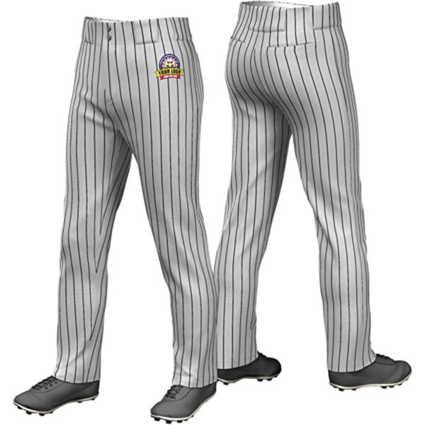 Open Bottom Pinstripe Elastic Baseball Pant