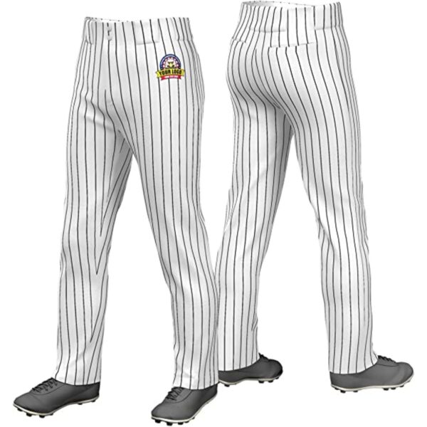 Open Bottom Pinstripe Elastic Baseball Pant