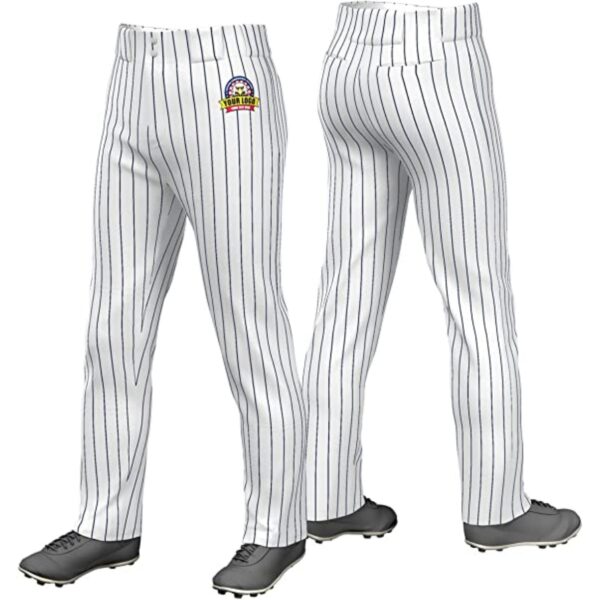 Open Bottom Pinstripe Elastic Baseball Pant