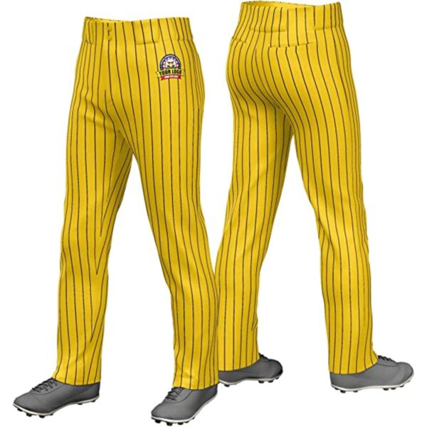 Open Bottom Pinstripe Elastic Baseball Pant