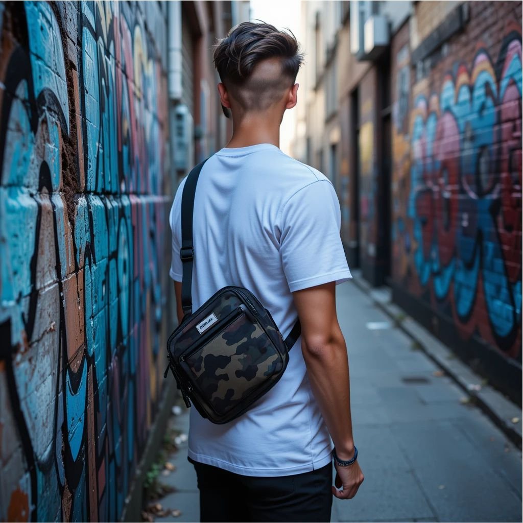 Camouflage Urban Sling Bag – Streetwear Edge, Everyday Function