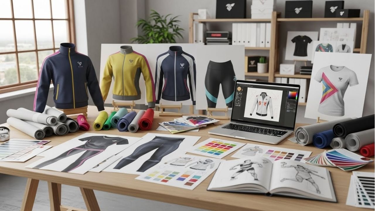 “Designing and planning a private label sportswear brand with custom fabrics and logos.”