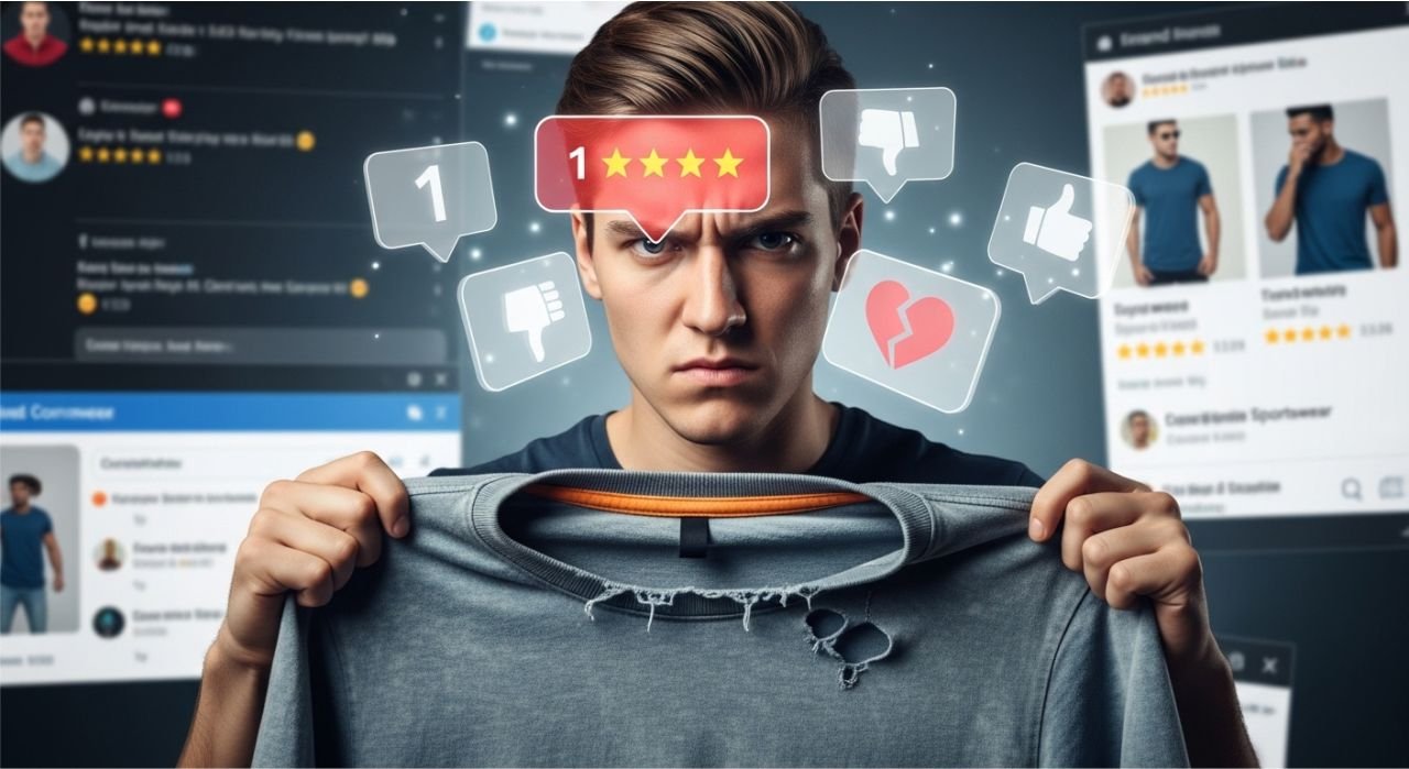 Customer frustrated with low-quality sportswear fabric affecting brand reputation.