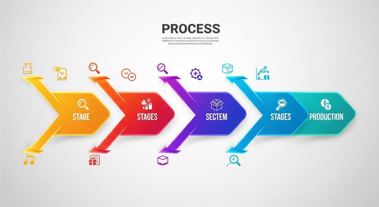 “Workflow showing product sampling, fabric testing, bulk production, and launch planning for private label sportswear.”